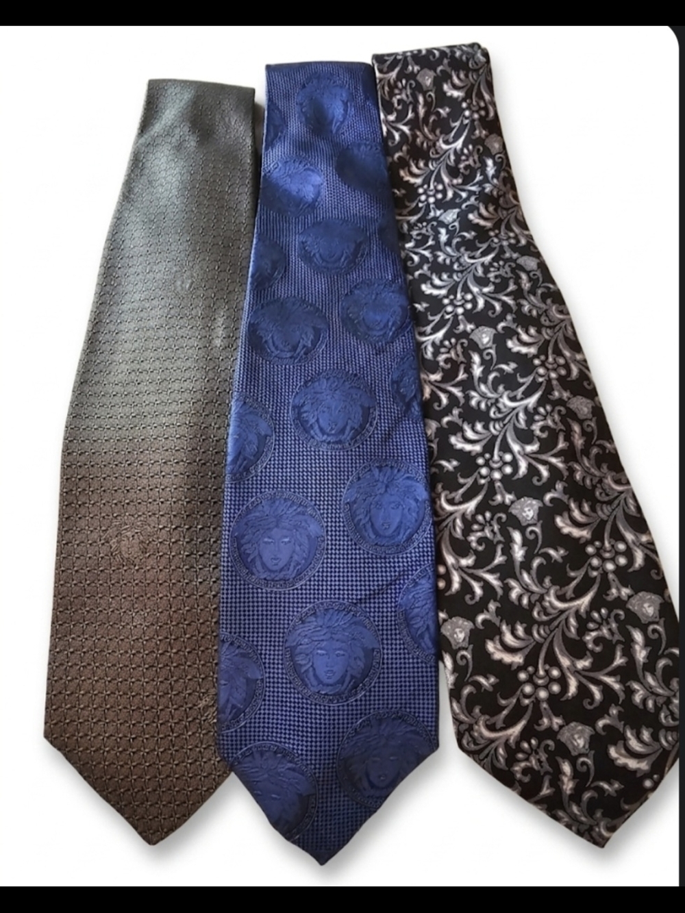 Authentic Versace LOT 3 Medusa Ties For the Price Of One